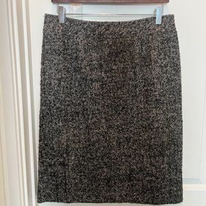 Black and gold tweed pencil skirt